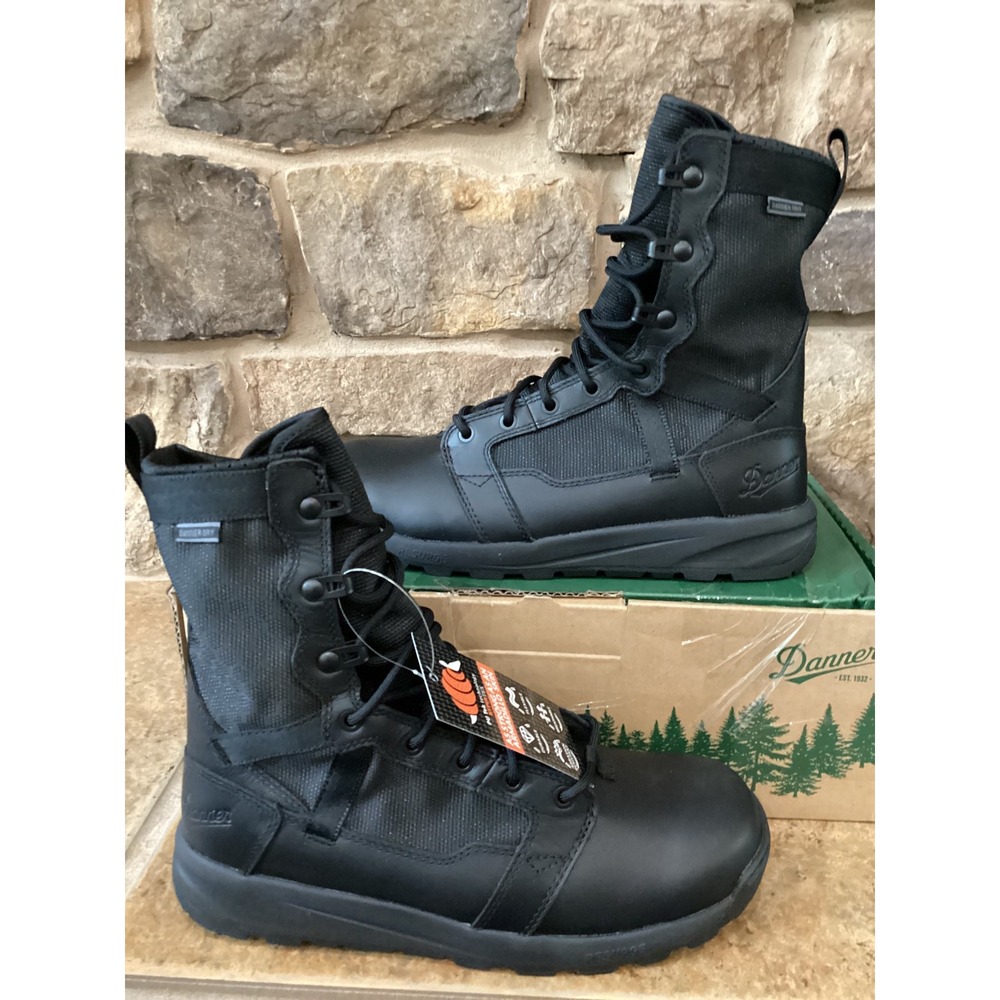 Danner Resurgent Tactical 8" Black Waterproof Boots 50111 Mens 8.5 D Vibram Sole
